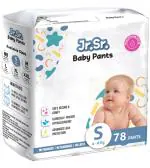 Jr.Sr. Baby Premium Diaper Pants|Small (S) Size (4-8 Kg) 78 Pants|Pack of 1 |12-Hours Absorption|Advanced Leak Protection|Wetness Indicator|Soft & Comfortable|
