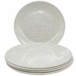 Ariya Home Melamine Round 10.5 Inch Marble Design Dinner Plate / Party Plate / Lunch Plate / Plate Set of 6 (full plates) Catering Plate, Restaurant Plate, Heavy Premium Quality Plate, (COLOUR AS AVAILABLE IN STOCK)