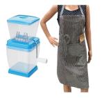 BLUE WONDER Vegetables Plastic Onion Chopper With Kitchen Cooking Apron Clothe and (Multicolour, Pack of 2)