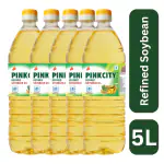 Pinkcity Refined Soybean Oil 5 Litre | 1 Litre X 5 Bottles