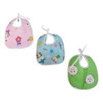 Set of 3 Cotton Bibs Printed mix colours - 1003 Combo P6