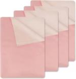 IMPROVUS Cotton Baby Bed Protecting Mat (Light Pink, Small, Pack of 4)