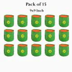 MyOwnGarden 9x9 Inch Green Growbag for Home Gardening Pack of 15