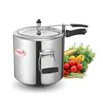 Sunblaze Secura Non Induction Base Anti-Bulging Fuel Efficient Base Best Aluminium Heavy Pressure Cooker with Inner Lid Big Size Silver 22 Litre ISI Approved 5 Years Warranty Free Home Service
