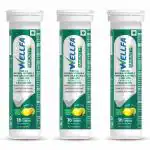 WELLFA Immunity Plus Vitamin C And Zinc Immune Bosster, 16 Fizzy Effervescence Tablets (Pack Of 3)