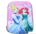 Royal Turtle Pen & Pencil Case Hardtop EVA Stationery Box Pen Holder Zipper Organizer School Stationary Bag for Girls (Pink, Doll) (Pack of 2) -RO5