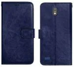 AmericHome Jio Phone Next, JioPhone Next, Jio Next Blue, Green Artificial Leather Mobile Flip Cover