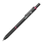 Scrikss Twist 0.7mm Mechanical Pencil with Lead, Matte Black Plated Aluminium Body, Interchangeable Mini Eraser, Push Mechanism, Retractile Function - Pink