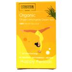 Sanatan Organic Ginger Lemongrass Green Tea I Happy Periods I India’s 1st cotton tea bags I 20pcs (40 cups) 40 days pack I Menstrual cramps, pain, bloating relief I Certified organic I Plastic free