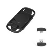 Zorbes Wireless Charger for Samsung Watch, Magnetic Travel Portable 2 in 1 Dual Interface USB Type C Fast Charger Compatible with Samsung Galaxy Watch