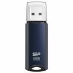 SP Silicon Power Silicon Power 64GB USB 3.0 Flash Drive, Aluminum Casing Built-in Strap Hole, USB 3.2 Gen 1 USB 2.0 Thumb Drive Pen Drive Memory Stick, Navy Blue, Marvel M02 Series