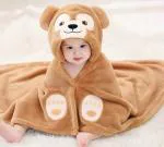 Pandaoriginals Brown Free Size Bath Robe (1 kids robe, For: Baby Boys & Baby Girls, Brown)