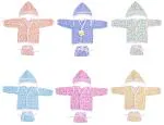 Kwitchy Newborn Baby Clothing Set Front Open Jhabla Shirts Nappies & Caps (Multicolour 0-6 Months) (Pack of 6)