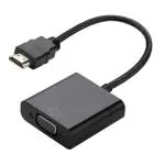 Microware VGA, HDMI Adapter for Projector, Laptop, TV, Monitor, PC