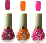 OUR Beauty Multicolor Extra Shine Long Wear Durable Nail Polish Nv73, 18 ml (Pack Of 3)