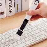 BREATHLESS 2 in 1 Multi-Function Plastic Window Slot Keyboard Wardrobe Dust Removal Cleaning Brush, Black