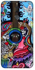 aadia Honor 9i Matte Vinyl Guitar Printed Mobile Skin Sticker with Scratch Resistant Lamination