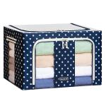 pelton Clothes Storage Organizer Large capacity 24L, Fabric Storage Box with Steel Frame, Foldable