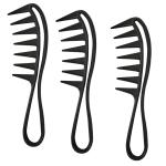 E-DUNIA Styling Professional Black Carbon Fiber Anti Static Chemical And Heat Resistant Comb For All Hair Types | Fine and Wide Tooth Comb For Men and Women