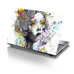 PIXELARTZ Abstraction Painting Girl Thoughtful Rendering Laptop Skin HD Quality 15.6 Inches MultiColor