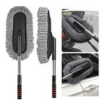 SELEMI Premium Telescopic Car Wax Drag Nano Fiber Car Wash Brush Car Dusting Tool Car Mop Wax Dash Duster Exterior Interior Cleaning Kit Car Duster 1 Pcs Set