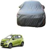 Love Me Grey Chevrolet Spark Car Body Cover with Mirror Pockets