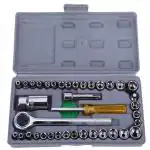Svk Dream 40 Pcs In 1 Screw Driver / Spanner / Wrench Set Automobile Tool Box Set Socket Hex Wrench Home Tool Kit Set