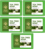 MeriBana Khadi Tea Tree Handmade Bath Soap (5 x 125 g)