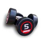 Amifit Red Cast Iron Professional Exercise Round Dumbbells, 7.5 Kg (Set Of 2)