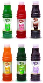 Jeni Green Apple, Strawberry, Cola-T, ChatPataMango, Kiwi, Falsa Sharbat & Soda /Non-Fruit Sharbats/Synthetic Syrup Combo/Gift Pack/Summer Combo [700 ml X 6]
