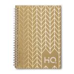 Navneet HQ| Hard Cover Notebook - Corporate Edge (Khaki) Wiro Bound and Foil Stamping| Single Line| A5 Size - 21 cm x 14.8 cm| 192 Pages| Pack of 2