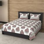 Varde Multicolour Jaipuri Print Cotton Double Bedsheet with 2 Pillow Cover 225 x 250 cm (DBSC25)