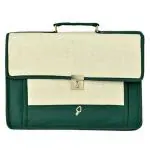 CAMPIO Jute Bag, Laptop File Folders with Button for Certificates and Important Conference, Document Organizer