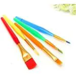 Qatalitic Set Of 5 Artistic Flat Paint Brush, Water Colouring Brushes For Oil Painting, Acrylic Paintings, Nail Brush Art Paint Brush Sets