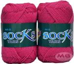 M.G Enterprise wool, Nylon Socks yarn cinco Magenta 200 Grams.