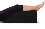 PumPum Leg Elevation Wedge PU Foam Pillow - Relieves Leg Pain, Hip and Knee Pain, Improves Blood Circulation, Reduces Swelling - Breathable, Washable Cover ,Black