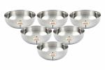 JAGGERY Stainless Steel Heavy Gauge chhaliya Bowl with Mirror Finish Pack of 6 capcity-200ml (Dia-11.5cm, H-4cm)