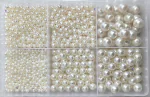 Goonmala Pearl Beads for Craft, Jewllery making, Embroidery, Rakhi, Arts & Craft, Decoration works, 3 to 12mm, 1575 pc