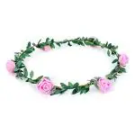 Party Midlinkerz Silver White Flower Gracious Tiara or Crown Head Wrap for Women Wedding and Beach