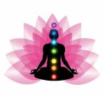 DECOR VILLA Multicolour Religious Meditation Chakra Wall Sticker & Decal(PVC Vinyl,Size-58 CM X CM 43 CM)