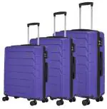 ARISTOCRAT Chroma 8 wheels Polypropylene Luggage Set of 3 Trolley Bags (56+68+76 cm) Purple