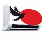 Qth LINE ART DESIGN AC STICKER SUITABLE FOR ALL TYPE OF AC QTH-AC-1853