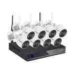 Active Pixel 3MP Auto Pair Wireless System 8 Channel HD Wireless NVR Kit Security Camera with Motion Sensor (White and Black)