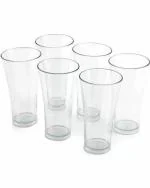 Finner Unbreakable Plastic Glass Set 300 ml (Pack of 6)