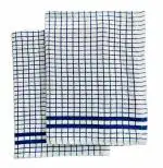 SHOP BY ROOM Cotton Multi-Purpose Kitchen Towel (Blue, White) - Set of 2