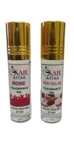 KAH ATTAR Rose and Ruh Gulab Attar 6 ml Each