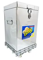 BOBBY Stainless Steel Grain Storage Big Containers With S.S. Trolley (35 KG CONTAINER WITH TROLLEY)