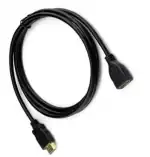 Tech Gear HDMI Cable 1.2 m 1.2 Meter Gold Plated hdmi extension cable Male to Female (Compatible with chromecast, firestick, led, lcd, Black, One Cable)