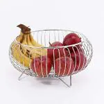 ROTTO Heavy Stainless Steel Vegetable and Fruit Bowl Basket - Nickel Chrome Plated