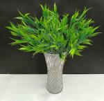 Oak Leafs 2 Pcs Artificial Bamboo Leaves Bunch for Gifting, Home, Balcony, Office, Bedroom, Living Room, Table Decor and Craft (2 Bunch, Without Vase Pot, 30Cm)